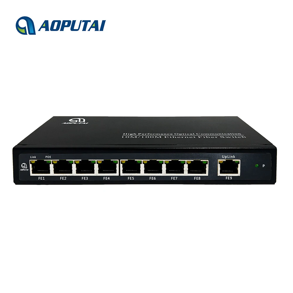 unmanaged 8 poe 100M port with 1*100M uplink RJ45 Ethernet port smart poe switch for cctv camera