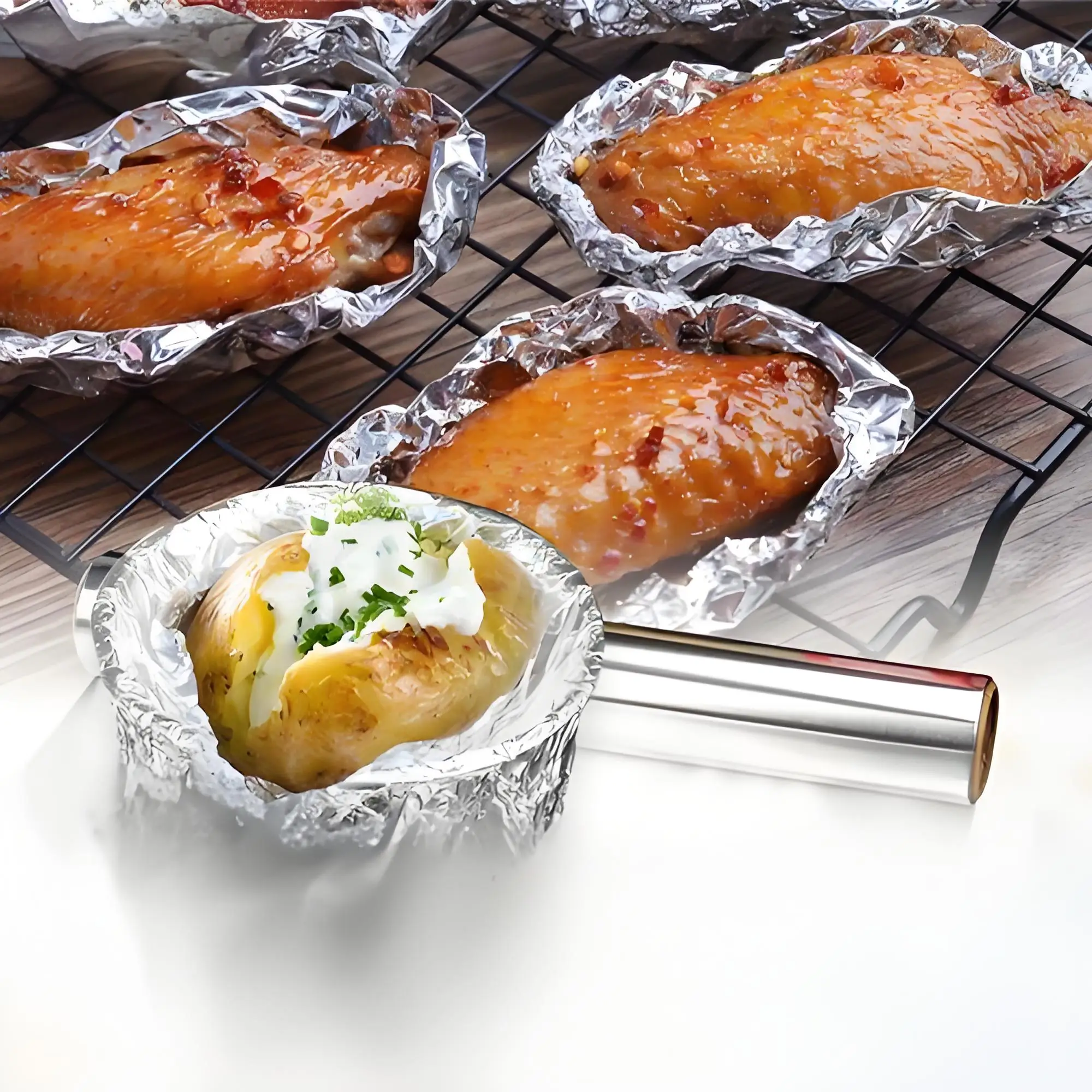 8011 Food Grade Household Food Packing Aluminium Foil Kitchen Tin Foil Paper Roll Price Manufacturer