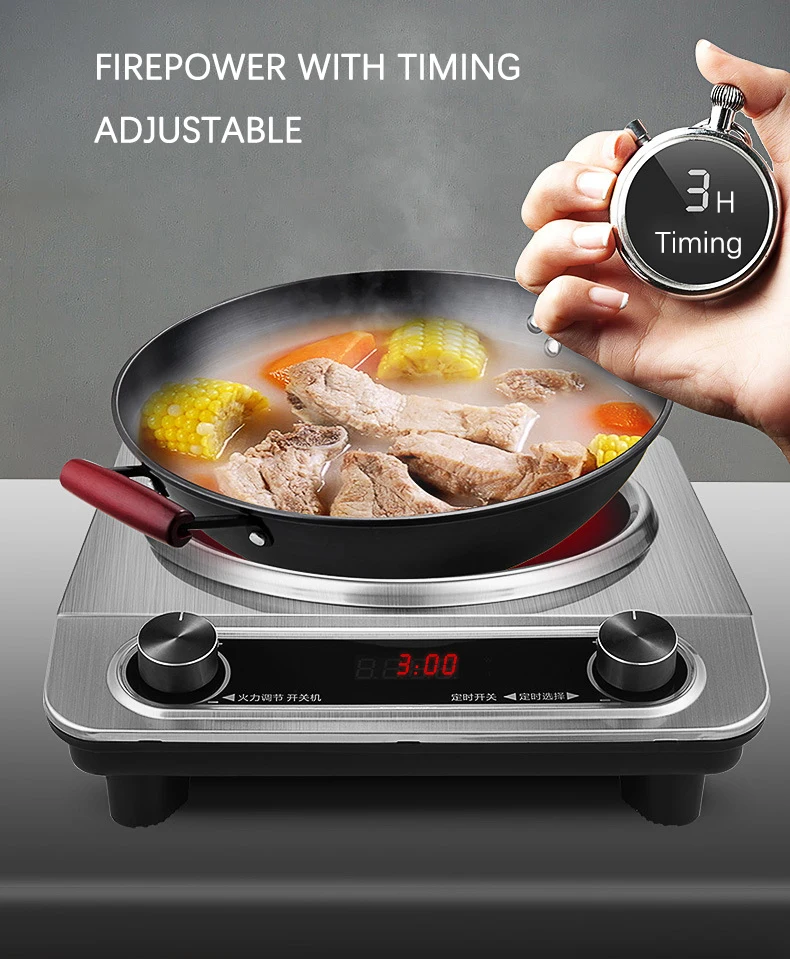 3500w High Power Induction Cooker Electric Household Big Cooker Restaurant Hot Pot Fried Concave Electromagnetic Furnace Stove