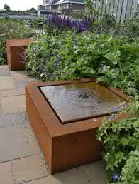 
Outdoor Garden Backyard Decoration Corten Steel Water Fountain Wall Waterfall 