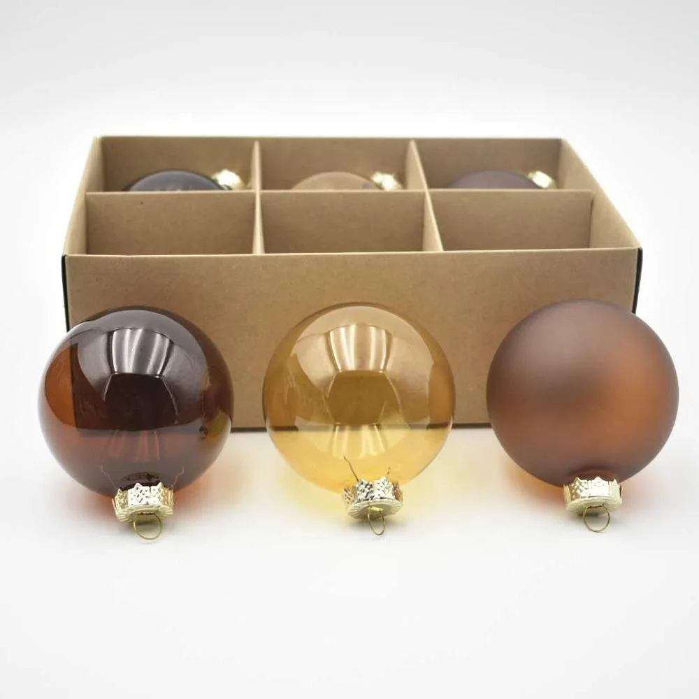 Beautiful Boxed Baubles Luxury Individual Printed Glass Ball Ornaments Blank White Bauble 80Mm Christmas Balls Clear