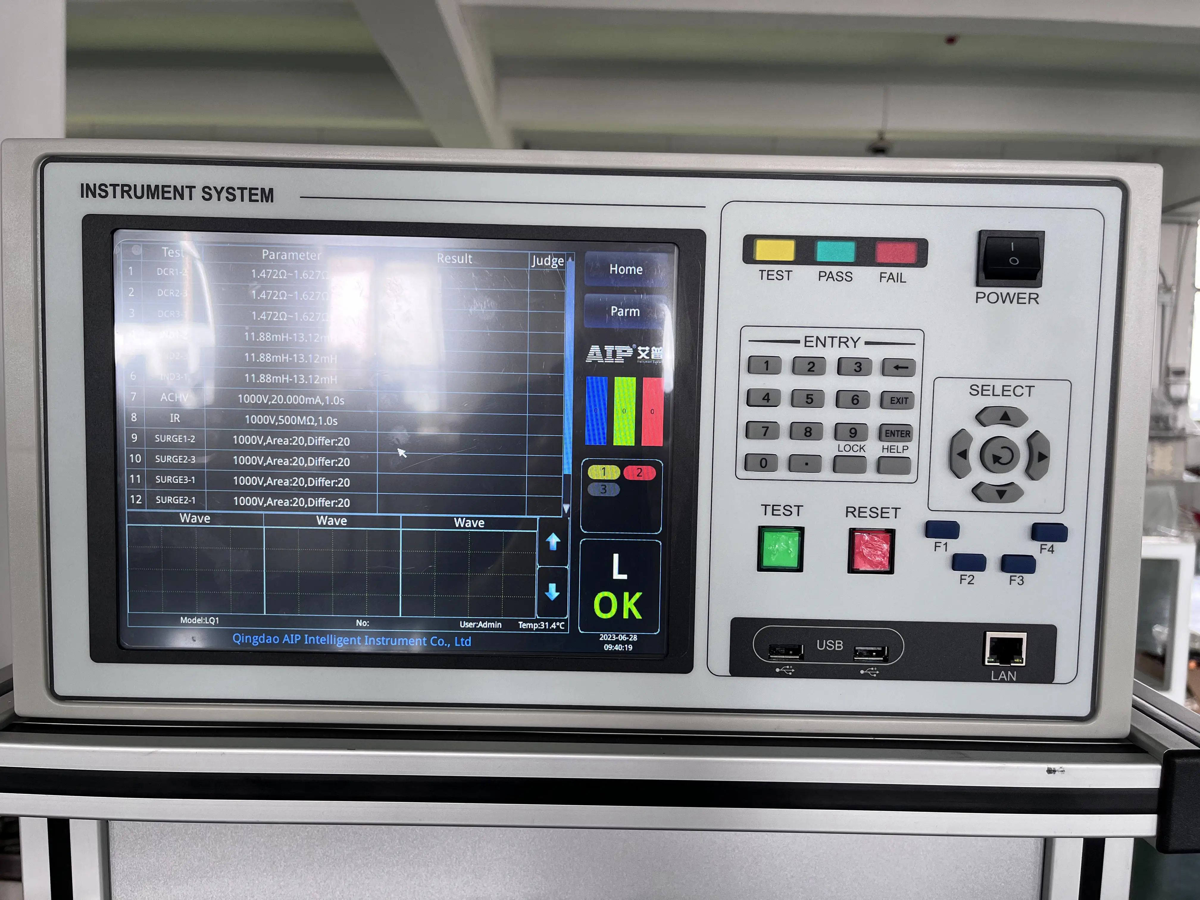 DR Air conditioner BLDC motor stator winding Electronic testing panel machine with 2 stations