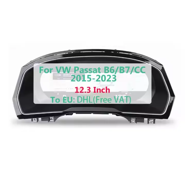 12.5-inch Wireless carplay Virtual Cockpit LCD Digital Cluster Dashboard for VW Magotan Passat B8 CC Arteon Variant 2015-2023