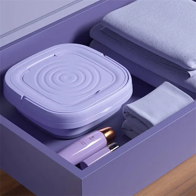 Fully-automatic Electric Underwear Socks Portable Front Folding Washing Machine Mini Foldable Tub Laundry Washer  With Spin Dry
