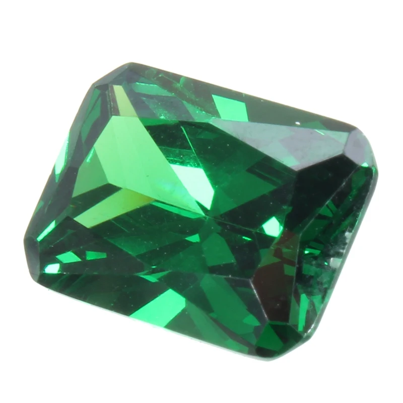 The New 9.08CT Does Not Heat, Dazzling Artificial Green Sapphire 10X14MM Diamond Emerald Bare Gemstone DIY Jewelry Pendant Craft