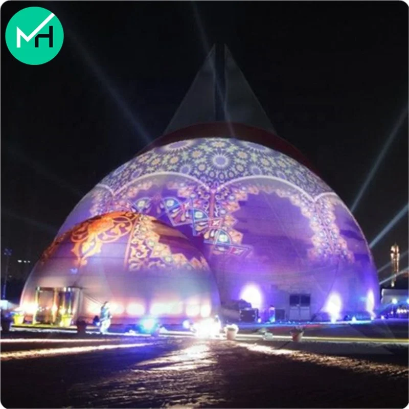 High quality Outdoor Commercial large laser show Dome Inflatable Projection Dome Tent for event