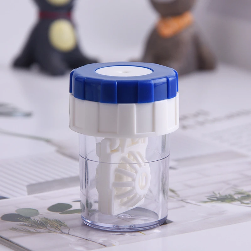 Manually Contact Lens Cleaner Washer Cleaning Lenses Case Contact Lenses Cleaning Device Practical Contact Lens Cleaner Case