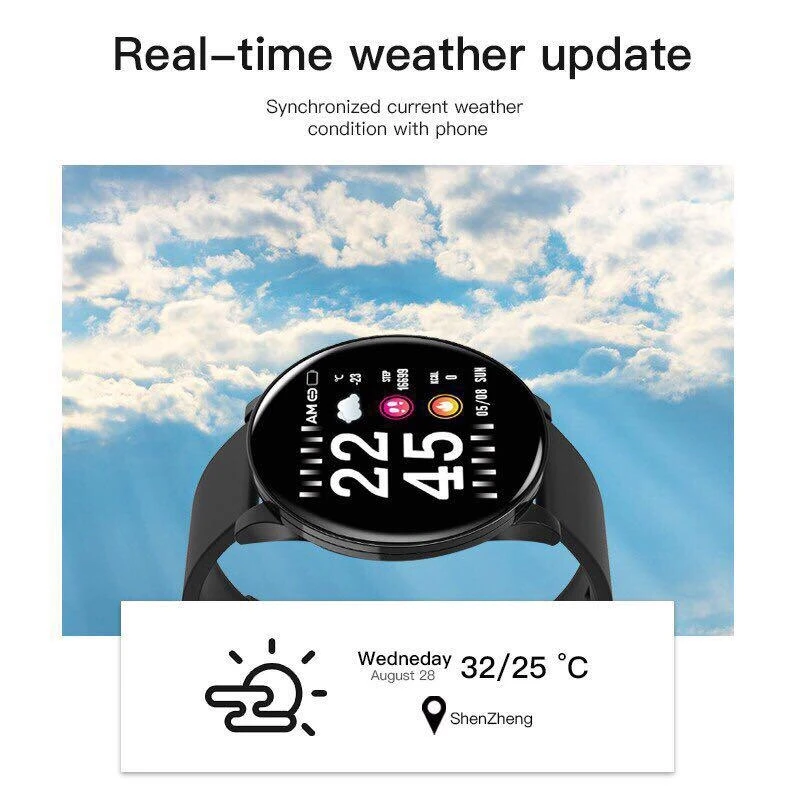 W8 Smart Watch Combo Reloj Fitness Tracker Heart Rate Monitor Step Calorie Counter Sleep Monitor Music Control Smartwatch