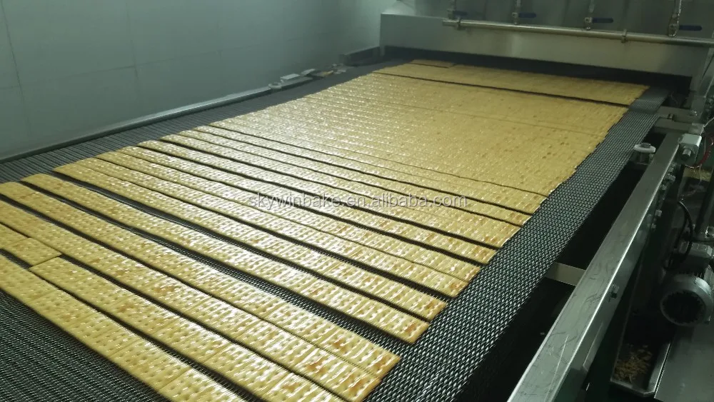 Skywin High Capacity 150-2000kg/h Hard Soft Biscuit Cookie Making Machine Line With Dough Mixer/Forming Machine/Baking Oven