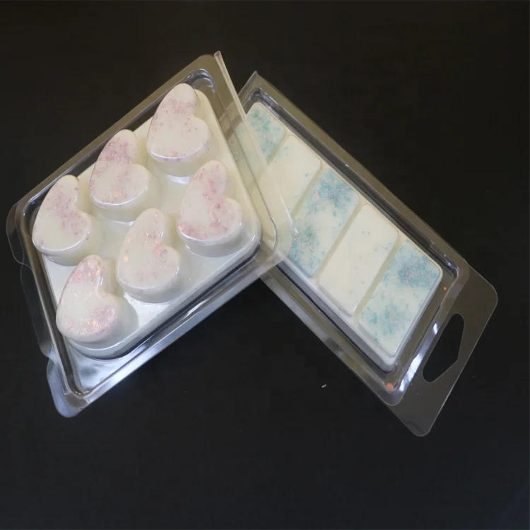 Hot sale 6 cavity wax melts clamshell blister packaging waxmelt verpakking