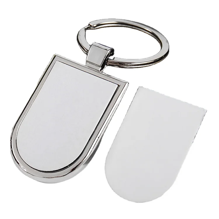 Sublimation Wholesale Heat Transfer Printing Sublimation Keychain Custom Logo Blank Metal Sublimation Metal Key Chain