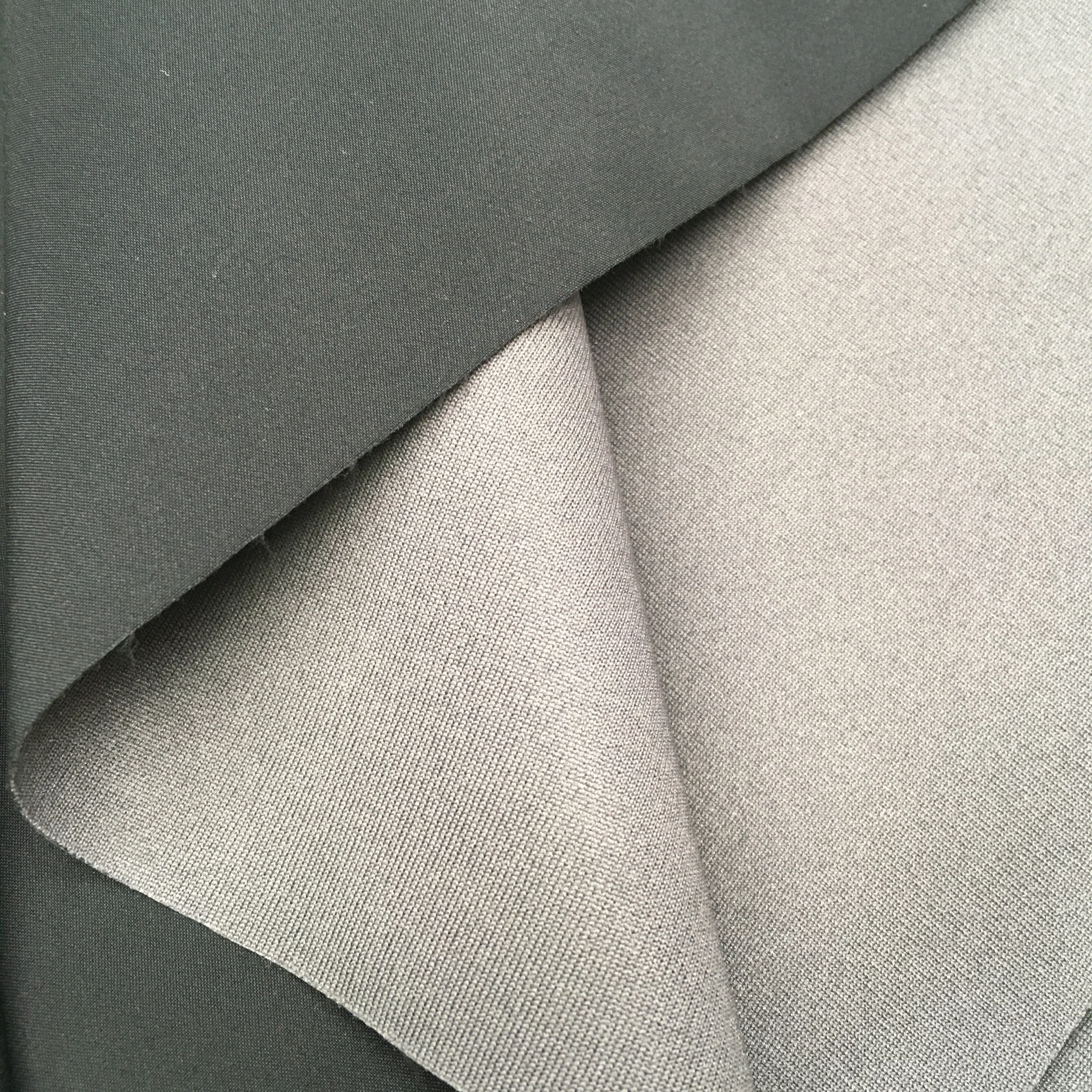 
Suzhou wholesale pet thick mechanical stretch 50d bond with polyester knit fabric breathable windproof fabric 