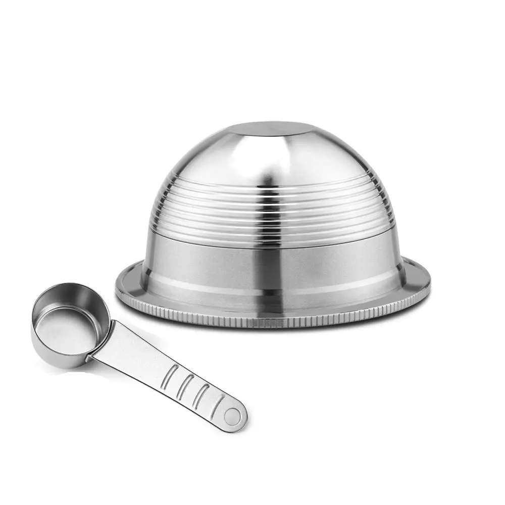 CNC Machined Aluminum Refillable Capsule Shell Coffee Filter for Capsule Coffee Maker