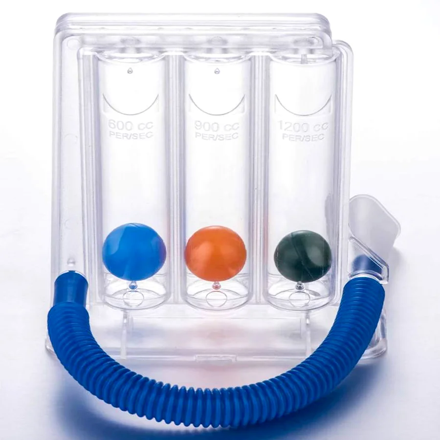 Good Quality Medical 3 Balls Plastic Mouthpiece Incentive Spirometer Respiratory Exerciser For Lung Exerciser