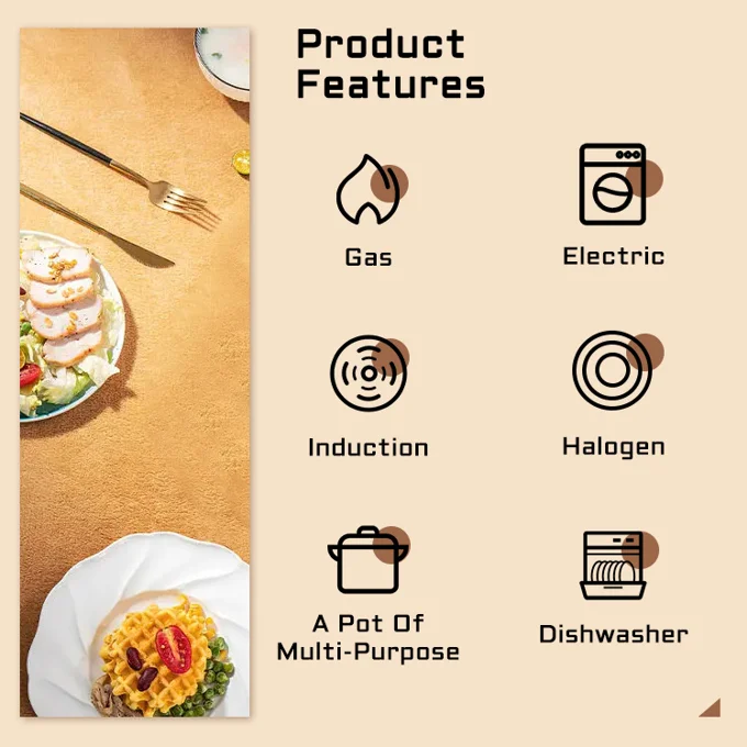 Golden Handle 12pcs Non Stick Cookware Set Stainless Steel Cooking Pan Set Kitchenware With Glass Lids For Gas Stove