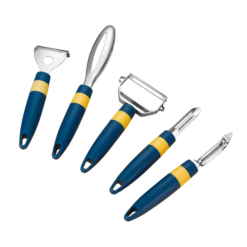 Fish Scaler Strainer Leak Apple Corer Egg Beater Can Bottle Opener Fruit Vegetable Grater Ice Cream Spoon Kitchen Gadget Set
