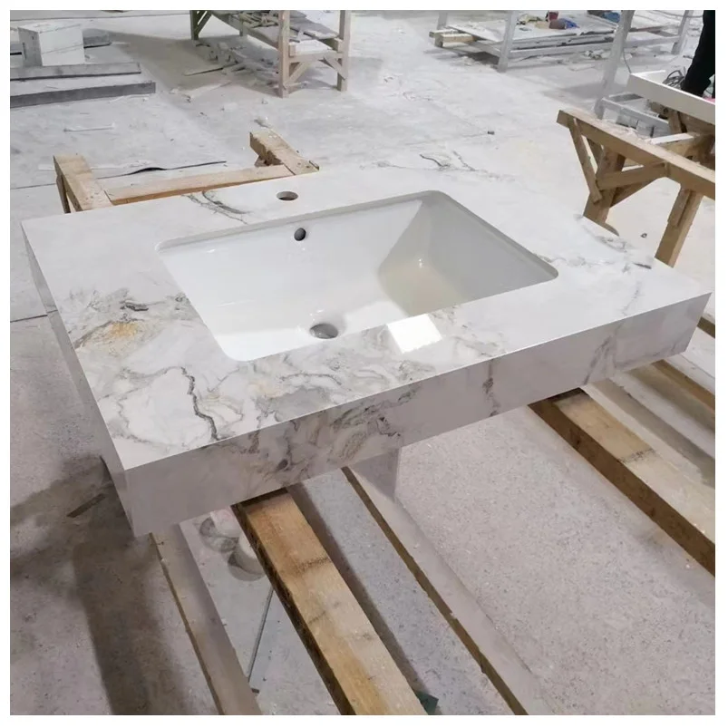 New Design White Bathroom Wash Basin Set Custom Made Size Intelligent LED Mirror Wall Cabinet Vanity 3pcs Bath Room Combo Set