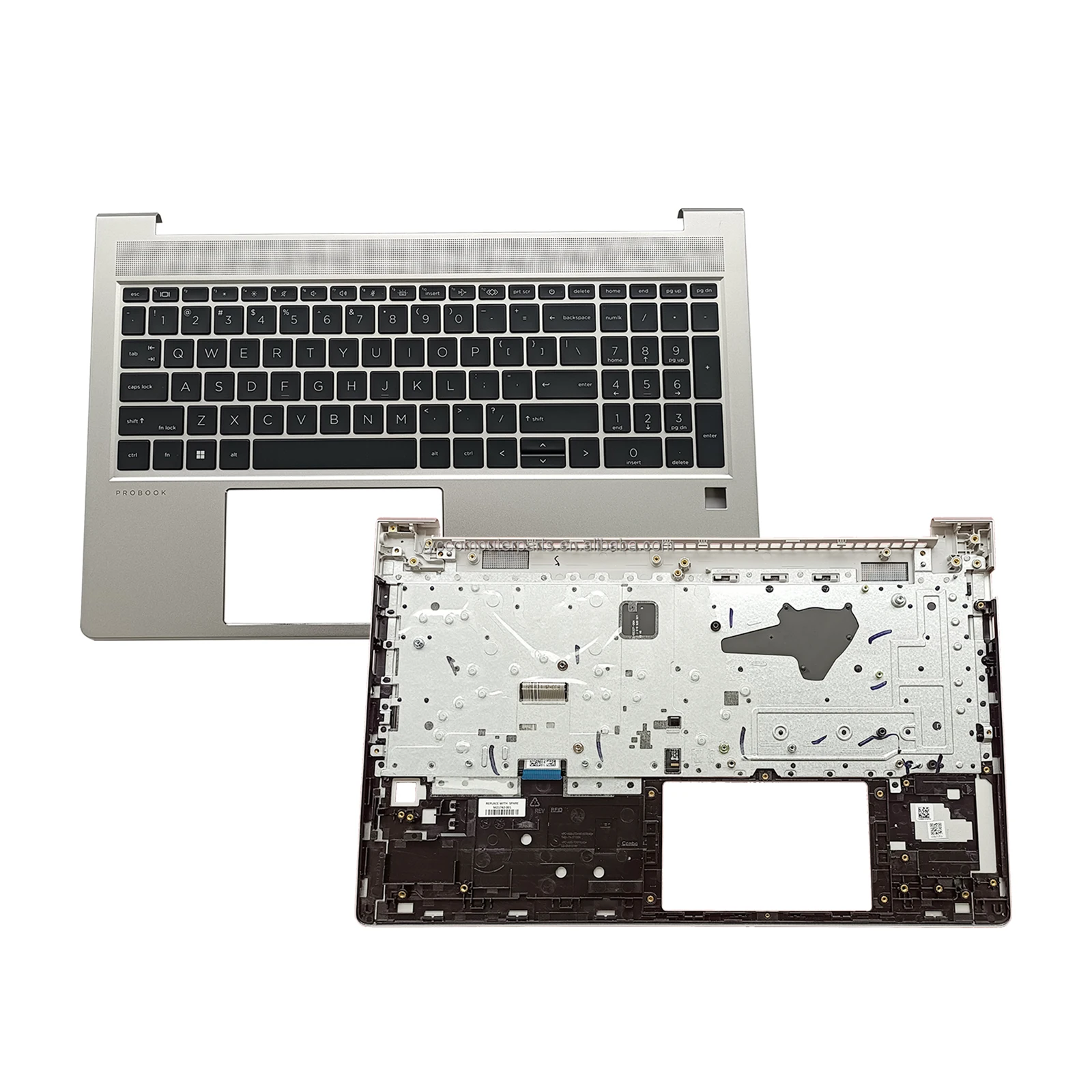 New Laptop Upper case or Palmrest with Backlit Keyboard For HP Probook 450 G8 455 G8 Silver M21742-001