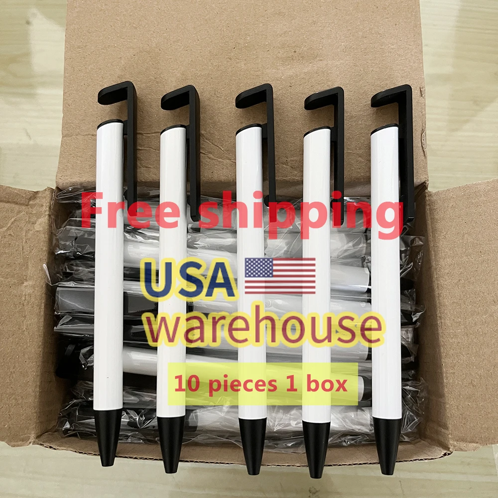 Sublimation Ink Pens usa warehouse Free shipping And Mobile Phone Stand Full Printing Ballpoint Sublimation Pens