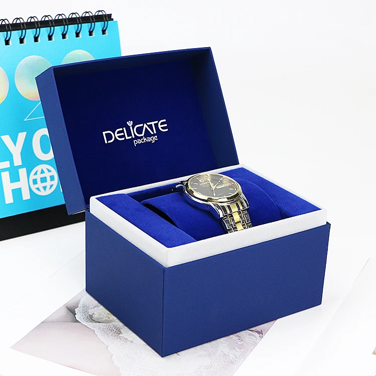 Custom Logo Luxury Gift Flat Wrist Brand Aluminium Metal Mechanical Watch Band Wooden Strap Case Box Packaging Watch Boxes