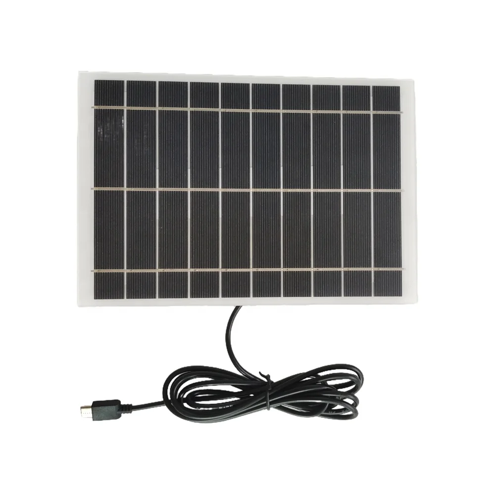 Professional manufacturing plant Customization 6w 5v solar panel portable mini phone charger with USB  type-c iphone interface
