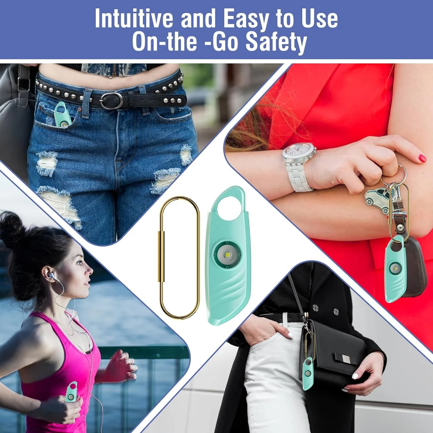 Wholesale Alloy Tool Safety Keychain Set Flashlight Alarm Plastic Spray Shell Gadgets Accessories Supplies Keychain Self Defense