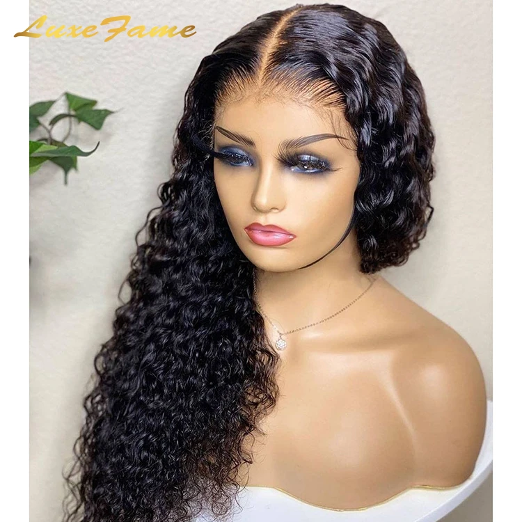 Wholesale Vendor Deep Water Wave Human Hair Wig For Black Women,Brazilian Hd Full Lace Human Hair Wig,Virgin human Full Lace Wig