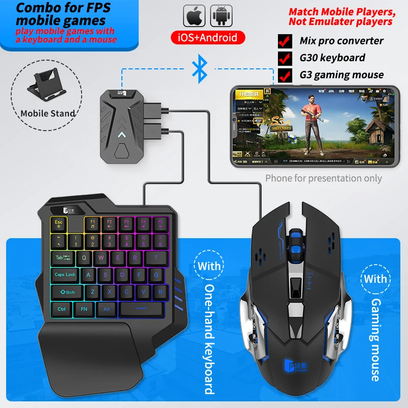 MIX Pro keyboard mouse set physical peripherals Android mobile phone pad tablet dedicated call of duty CF