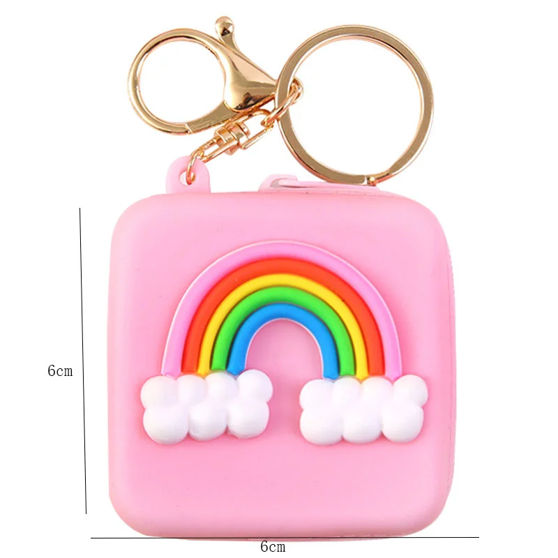 Girls Mini Headset Earphone Bag Purse Case Kid Gift Animal Cute Coin Wallet Cartoon silicone keychain bags kids
