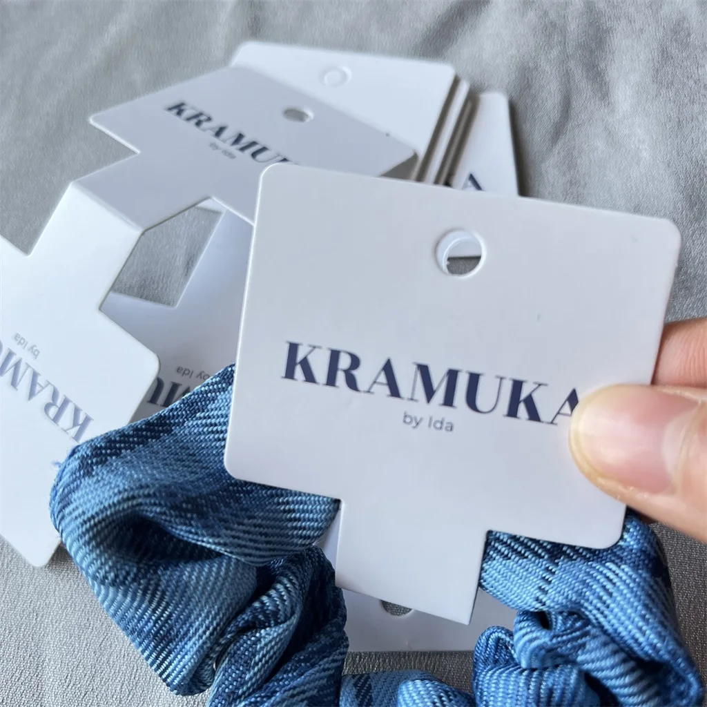 Custom OEM Luxury Coated Paper Hair Accessories Headband Scrunchies Display Card Printing With Customized Your Own Logo