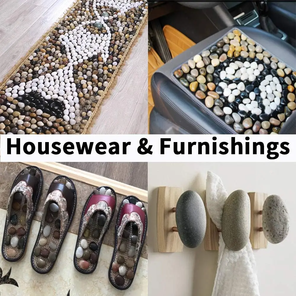 20-40MM Natural Polished Mixed Color Stones, Small Decorative River Rock Stones