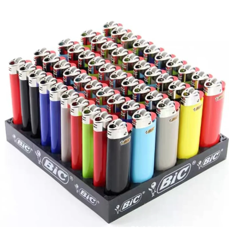 France Hot Sale Pocket Plastic Lighter Bi c J3 j5 j6 Grinding Wheel Lighters Wholesalers Safety Explosion-Proof Lighter