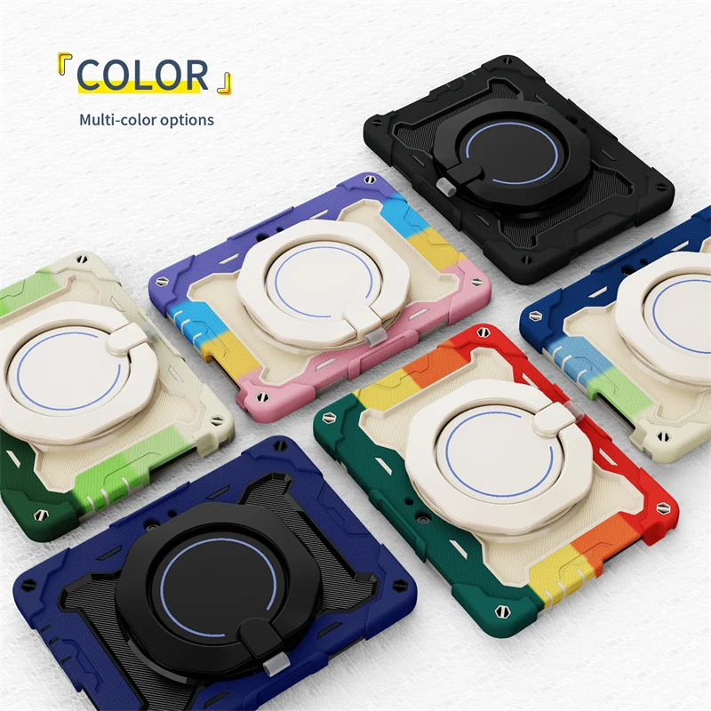 360 Rotation Armor Tablet Case For Microsoft Surface Go 1 2 3 For Huawei Matepad 10.4 11 T10 SE Kids Portable PC Silicone Cover