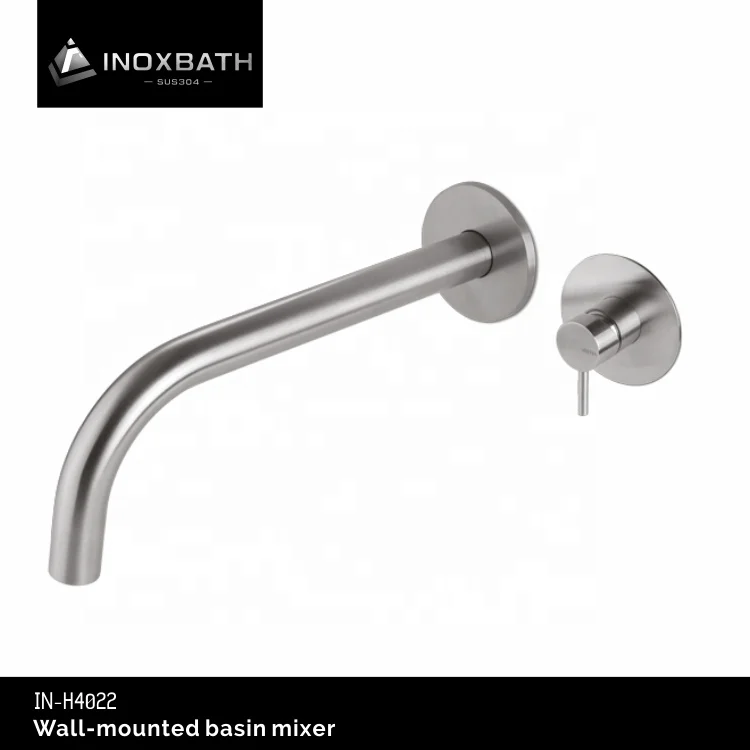 Two Holes concealed Brushed Golden Basin Hot and Cold Water Faucet Bathroom Washbasin wall mounted mixer for basin water mark