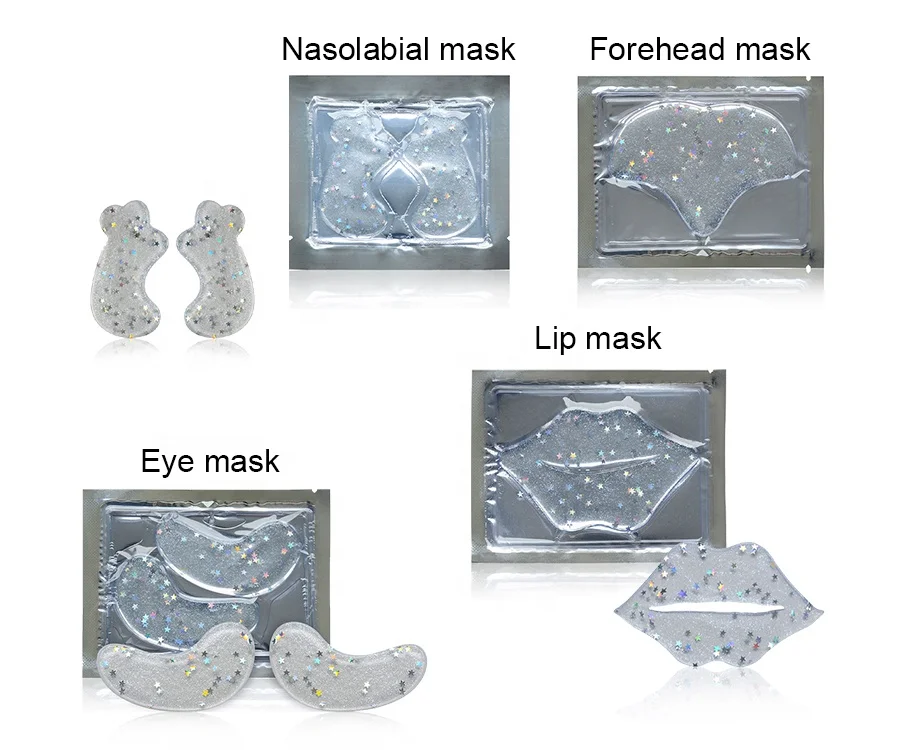 OEM best anti wrinkle gel patch smile line care crystal collagen mask glitter nasolabial fold mask