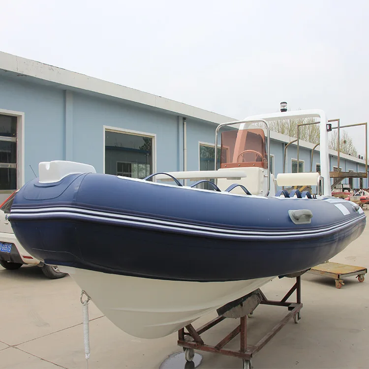 RIB480 Cheap 8 Person CE fast inflatable boat hypalon Speed Boat rib boat fiberglass