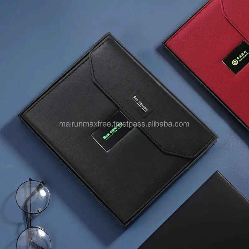 2023 New Product Colorful LED Logo  A5 Planner Notebook Wireless Charging Business Power Bank Notebook