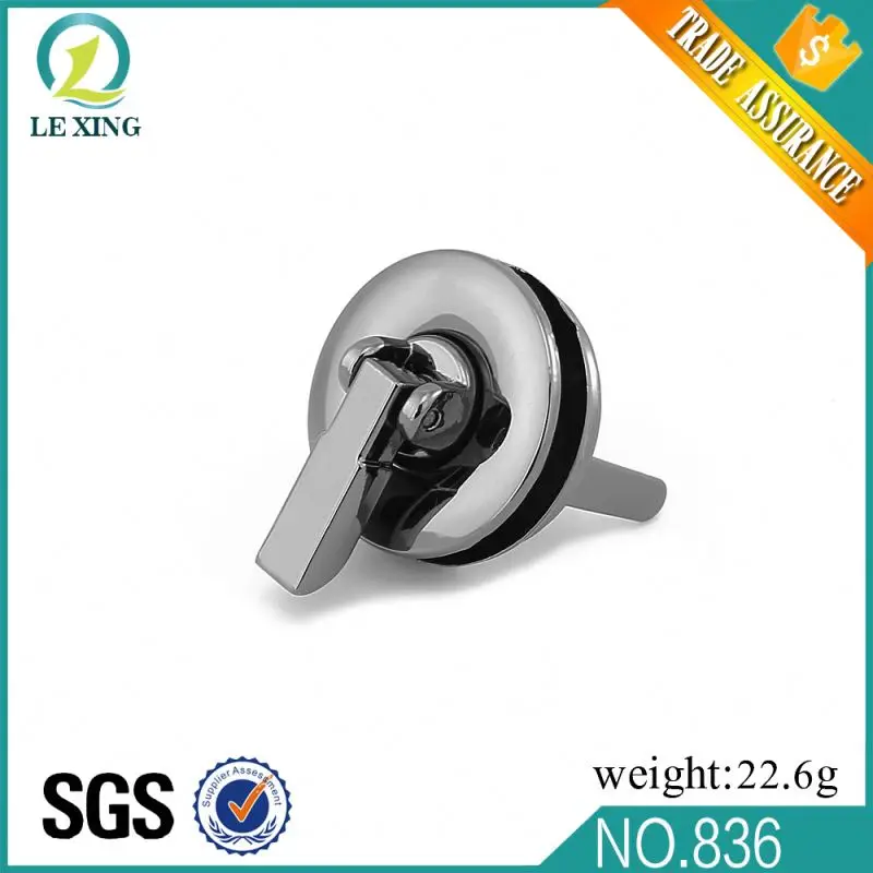 Wholesale bag hardware custom metal handbag lock high quality for bag clip lock metal plates for handbags