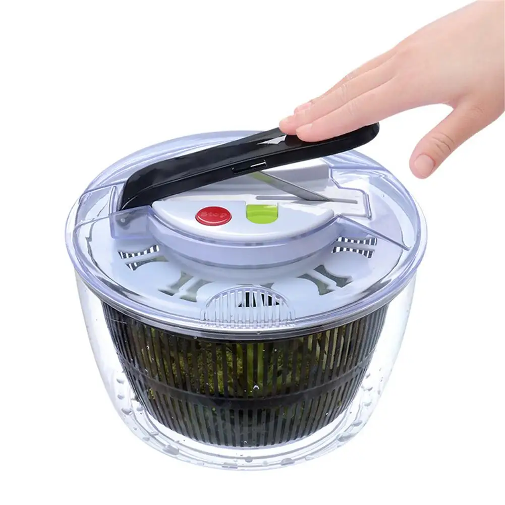 Household Pressed Vegetable Dehydrator Washing Basin Versatile Large-capacity Fruit Washing Basin Drain Basket Salad Spinner