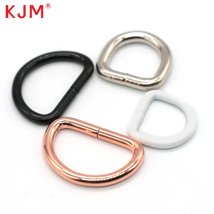 China Manufacturer Dog Collar Hardware Black Metal D Ring for Pet Collar or Handbag