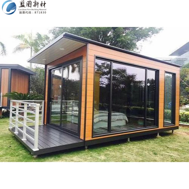 Low cost container house with two bedroom prefab house container wood houses office building independent villa
