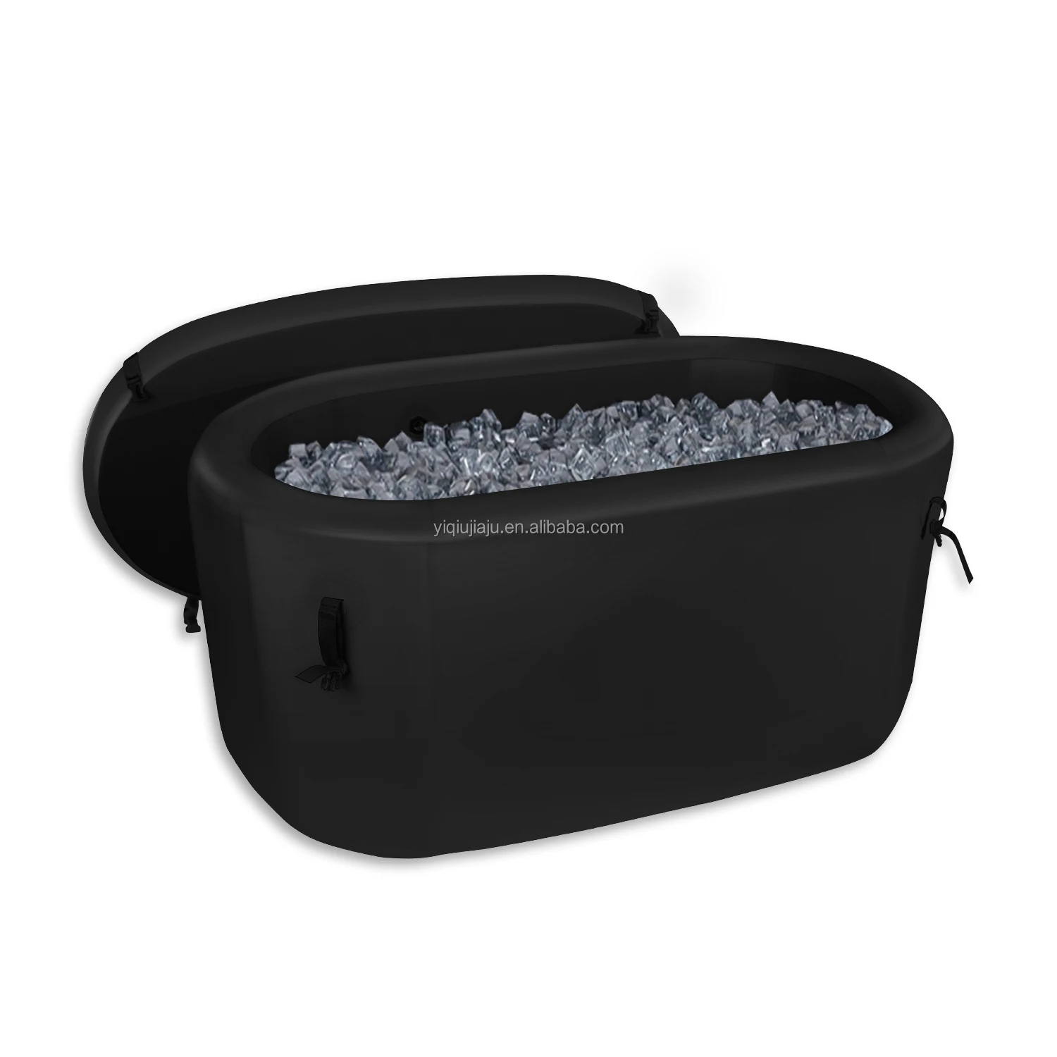 Cedar Lover Inflatable Cover Athletic Cold Exposure Plunge Bath Tub Insulated Cold Tub Ice Barrel With Steps