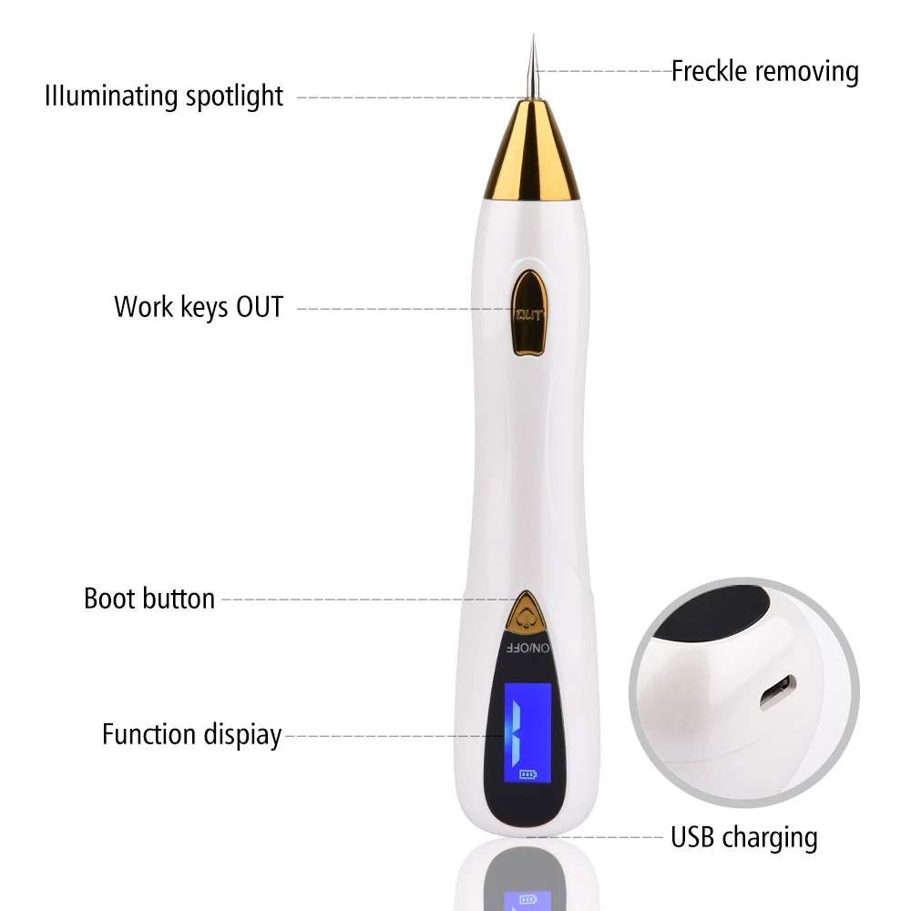 Tattoo Removal Machine Plasma Pen 9-gears Electric Plasma Pen