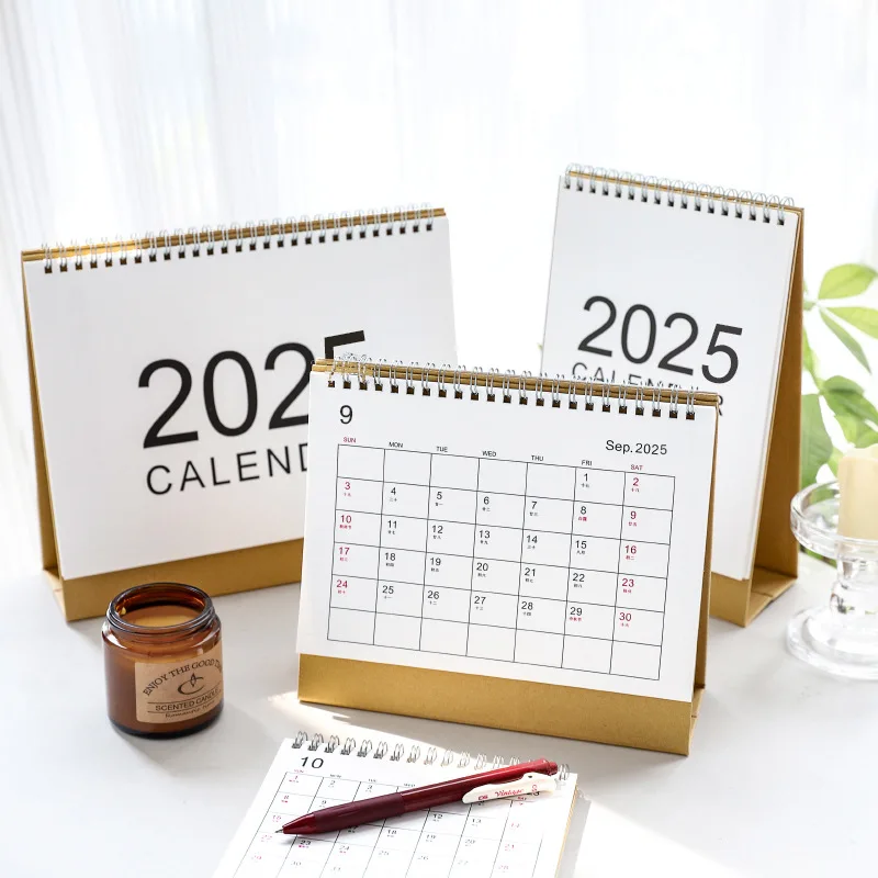 2025 desk calendar custom printing planning notebook date mark table calendars