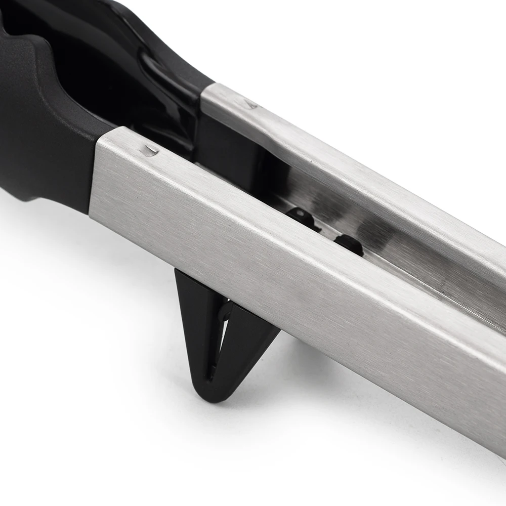 Food Grade Silicone Kitchen Tongs Utensil Cooking Clip Clamp Accessories Salad Serving BBQ Tools Tong With Bracket