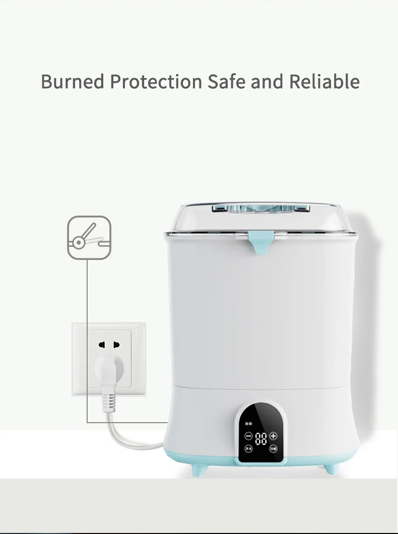 Hot sale OEM ODM Smart Feeding Bottle Steam Sterilizer Infant Bottle Sterilizer with Dryer baby milk bottle steriliser