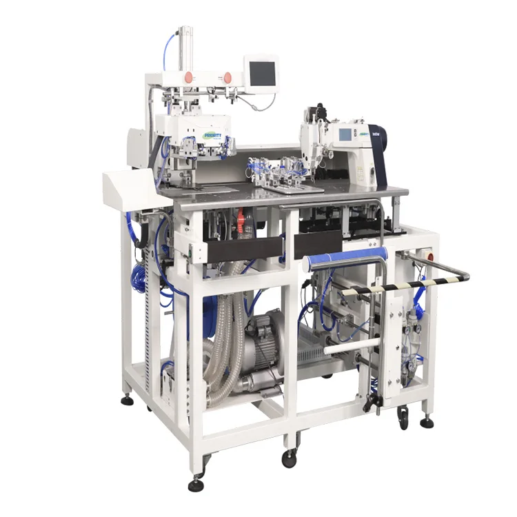 Retractable inner clamp Big capacity rotary hook minimum lubrication system Pocket Setter sewing machine