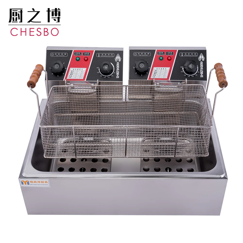 High Capacity 22L Industrial Fast Food  Electric Pressure Deep Fryer French Fries Machine
