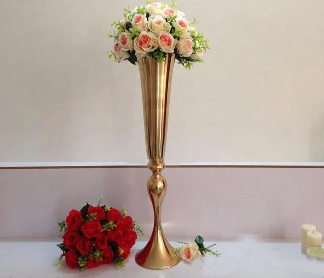 Декоративная Цветочная ваза из розового золота для гостиничного стола ручной работы