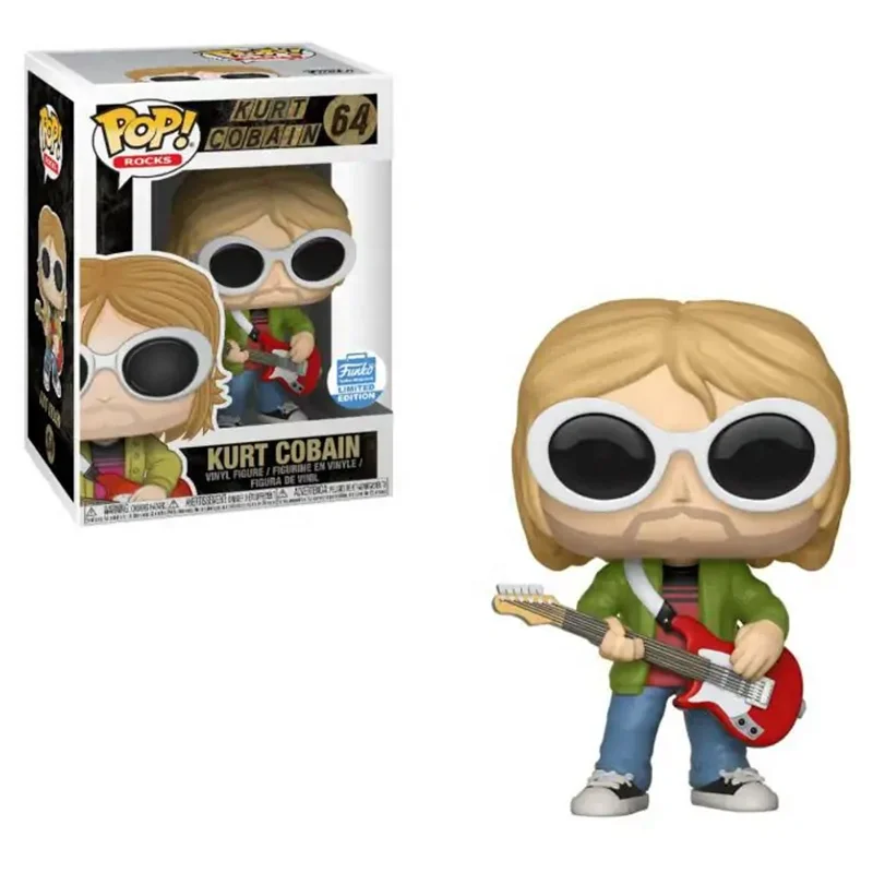 Funko Pop ROCKS 64# 66# KURT COBAIN Action Figure Toys Vinyl Figurine Collection Model Doll Gift Desktop Ornaments Wholesale